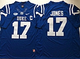 Duke Blue Devils 17 Daniel Jones Blue College Football Jersey
